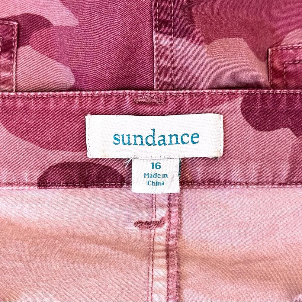 Sundance Ariel Rose Pink Camo Pants Size 16 - Picture 7 of 8